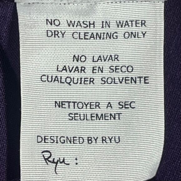 RYU: Purple Women’s 3D Floral Spaghetti Strap Lace Tiered Hem Dress - Picture 10 of 10